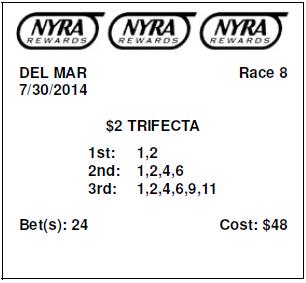 Exacta Wheel Chart