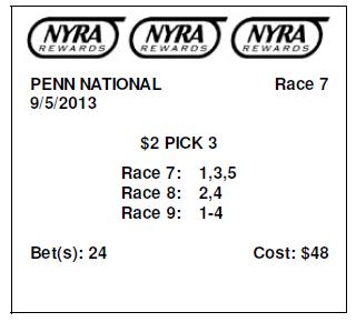 Rolling Cash 5 Payout Chart